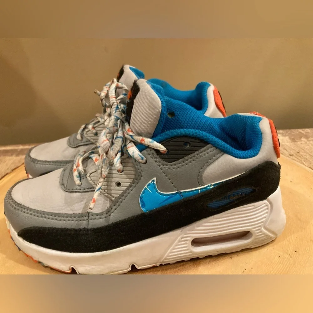Nike‎ Air Max 90 Swooshfetti Confetti Grey Fog Blue DM7596-001 12.5 C